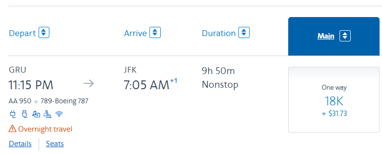 AA-GRU_JFK-18k American Airlines: até 100% de bônus para compra de Milhas