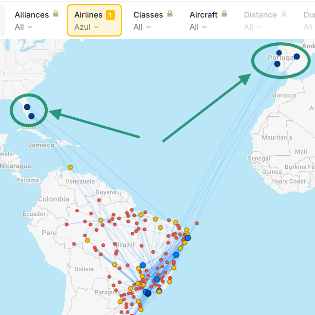 Rotas-Internacionais-Azul Azul upgrade de Cabine Executiva
