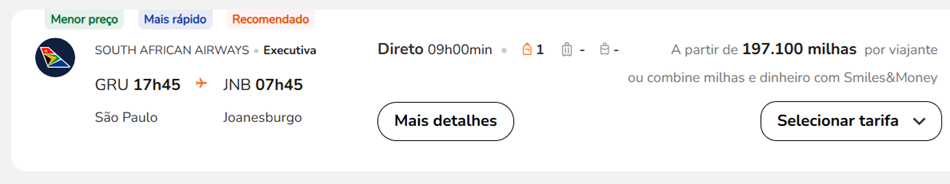 SMILES_GRU_JNB Até 110% de Bonus: Premmia e Smiles tem promoção até 27 de julho 2026