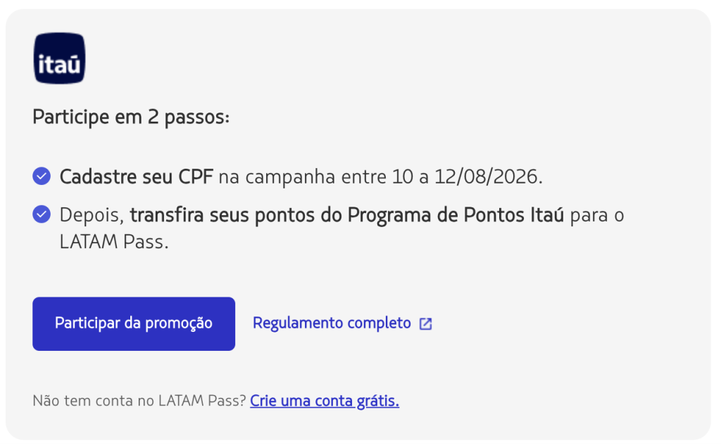 image-14-1024x633 LATAM Pass oferece 25% de bônus nas transferências de pontos do Itaú e do Credicard